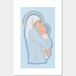 Mary and Baby Jesus Posters and Art